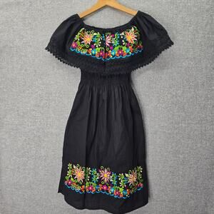 MEXICAN FIESTA STYLE EMBROIDERED DRESS, SIZE S